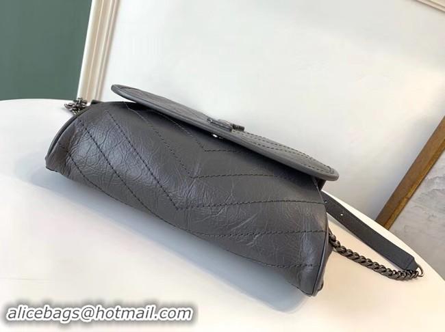 Perfect SAINT LAURENT Niki leather belt bag 577124 Grey