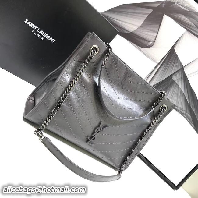 Cheap Price SAINT LAURENT Niki Medium leather shoulder bag 5814 grey