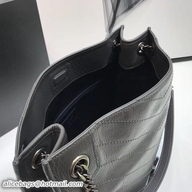 Cheap Price SAINT LAURENT Niki Medium leather shoulder bag 5814 grey