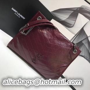 Classic Specials SAINT LAURENT Niki Medium leather shoulder bag 5814 Burgundy