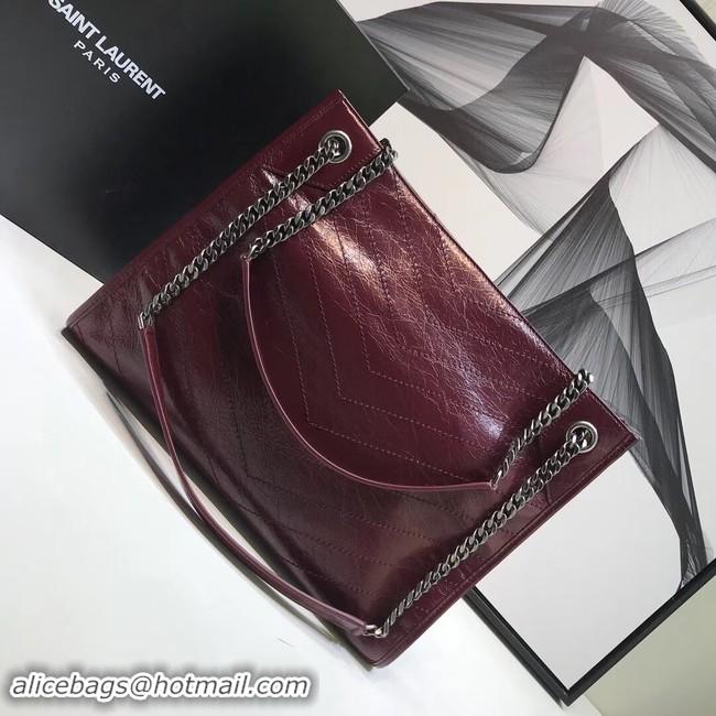 Classic Specials SAINT LAURENT Niki Medium leather shoulder bag 5814 Burgundy