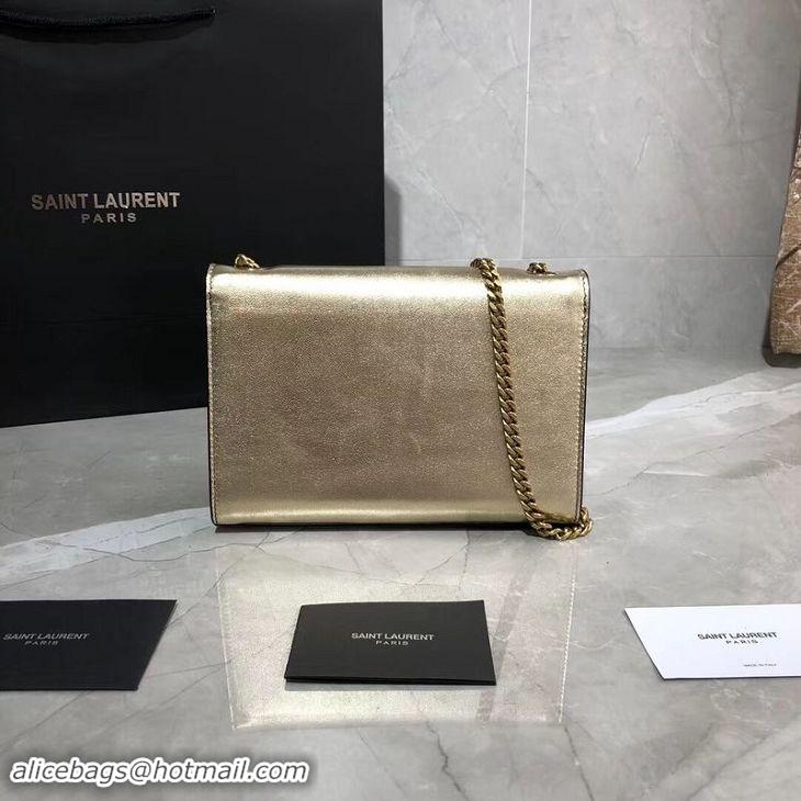 Pretty Style Yves Saint Laurent Kate Small Sheepskin Shoulder Bag Y469390 Gold