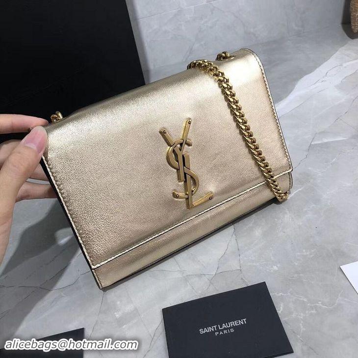 Pretty Style Yves Saint Laurent Kate Small Sheepskin Shoulder Bag Y469390 Gold