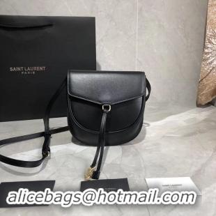 Crafted Yves Saint Laurent Cow Leather Shoulder Bag Y551559 Black