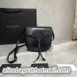 Best Price Yves Saint Laurent Lizard Leather Shoulder Bag Y551559 Black