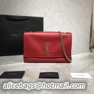 Low Price Yves Saint Laurent Double Skin Use Original Leather Shoulder Bag Y553804 Red