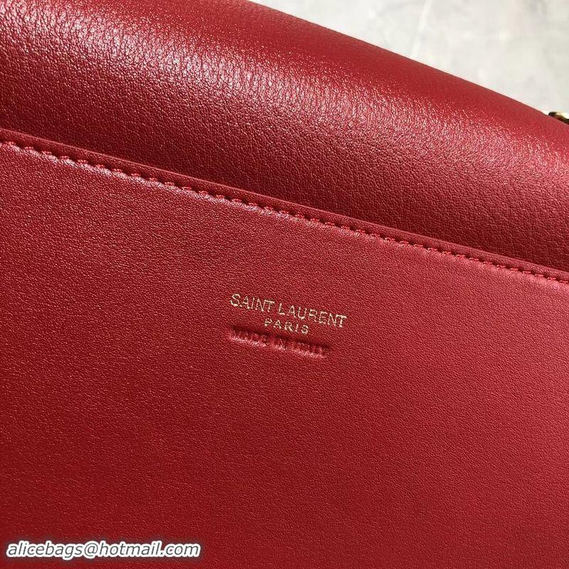 Low Price Yves Saint Laurent Double Skin Use Original Leather Shoulder Bag Y553804 Red