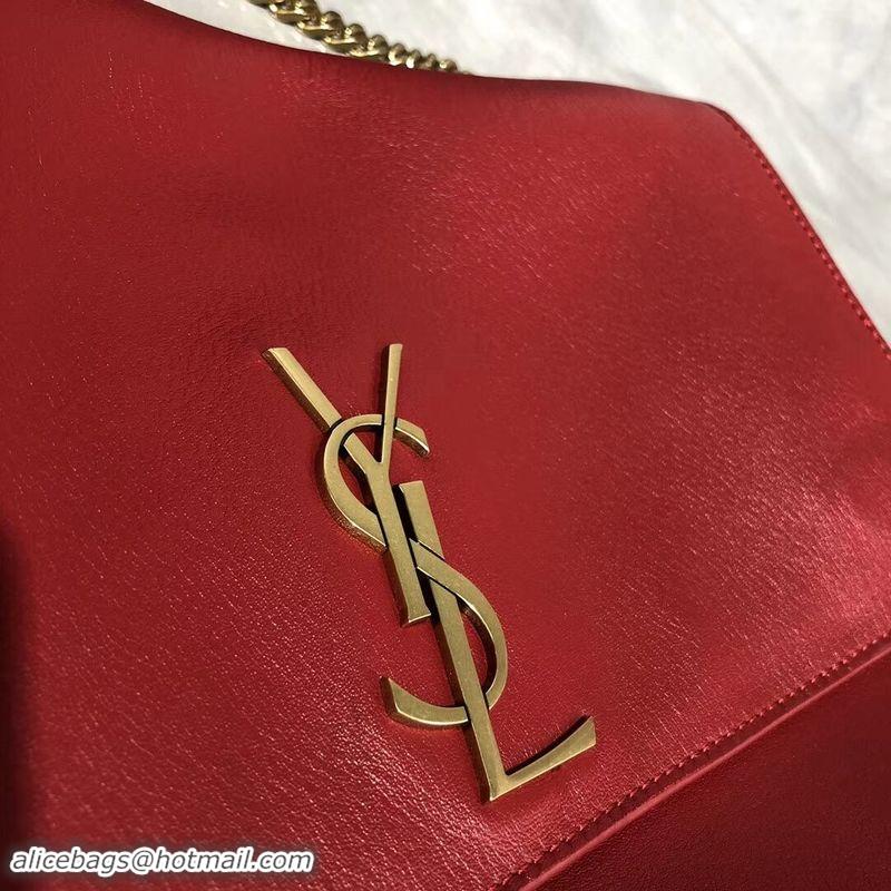 Low Price Yves Saint Laurent Double Skin Use Original Leather Shoulder Bag Y553804 Red