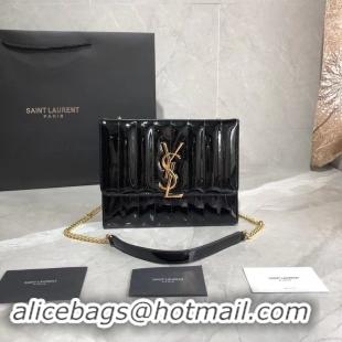 Unique Style Yves Saint Laurent Patent Original Leather Shoulder Bag Y554125 Black