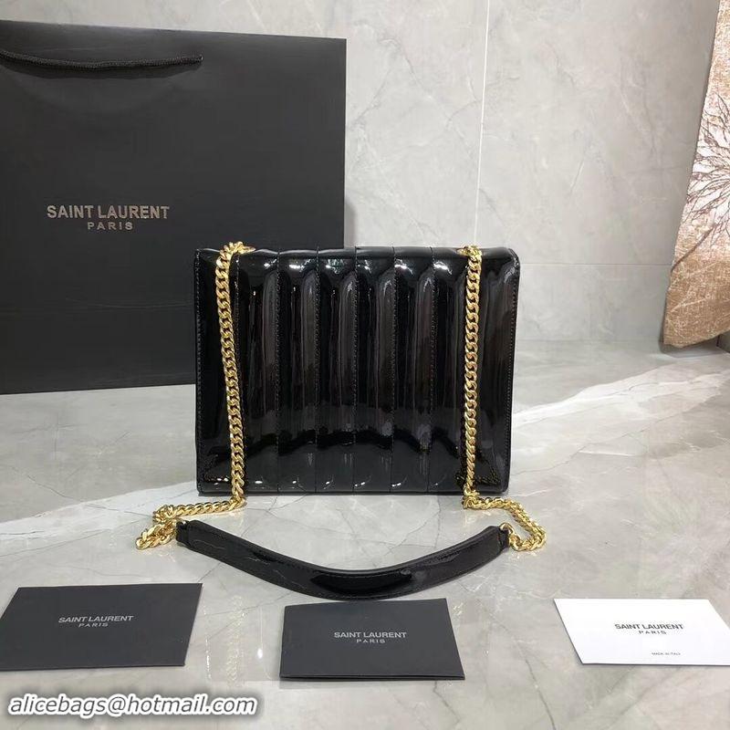 Unique Style Yves Saint Laurent Patent Original Leather Shoulder Bag Y554125 Black