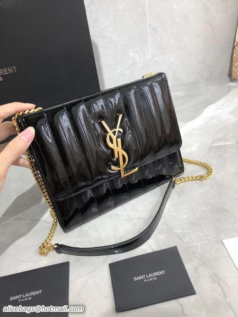 Unique Style Yves Saint Laurent Patent Original Leather Shoulder Bag Y554125 Black