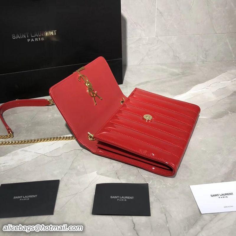 Good Product Yves Saint Laurent Patent Original Leather Shoulder Bag Y554125 Red