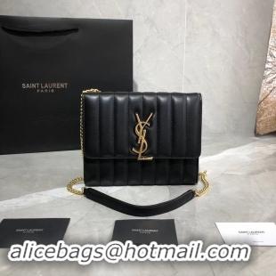 Shop Duplicate Yves Saint Laurent Sheepskin Original Leather Shoulder Bag Y554125 Black