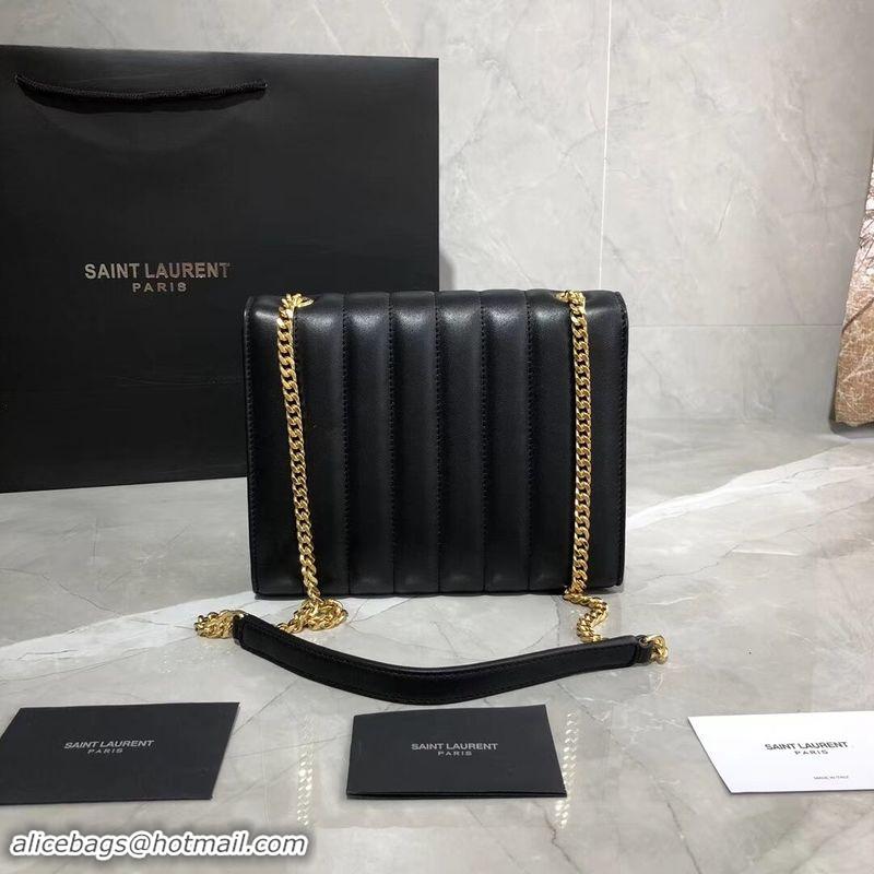 Shop Duplicate Yves Saint Laurent Sheepskin Original Leather Shoulder Bag Y554125 Black