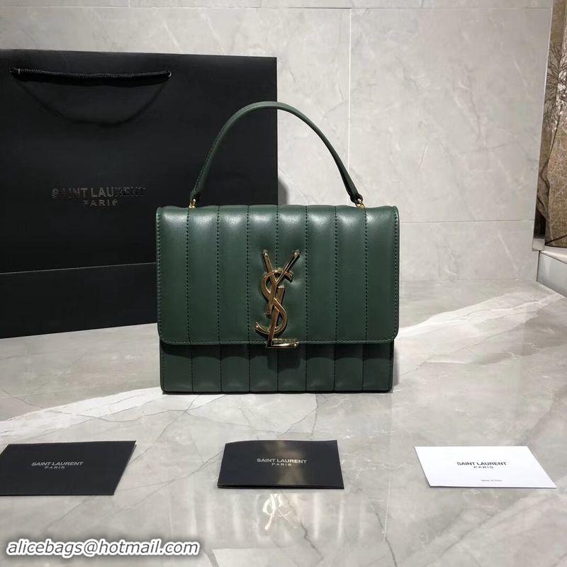 Trendy Design Yves Saint Laurent Sheepskin Original Leather Shoulder Bag Y554125 Green