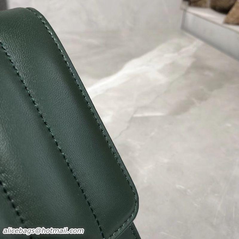 Trendy Design Yves Saint Laurent Sheepskin Original Leather Shoulder Bag Y554125 Green