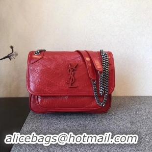 Sophisticated Yves Saint Laurent MINI Niki Chain Bag 498893 red