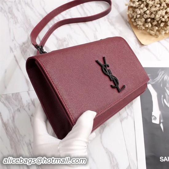 Best Price SAINT LAURENT Monogram Kate leather tote cross-body bag 26806 Burgundy