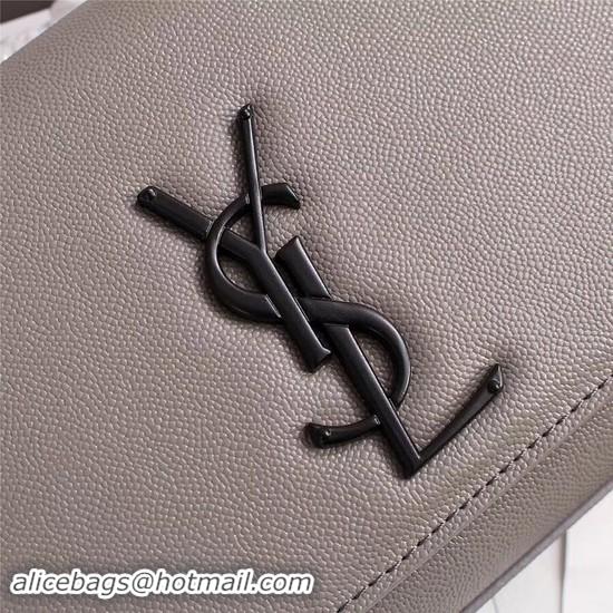 Discounts SAINT LAURENT Monogram Kate leather tote cross-body bag 26806 grey