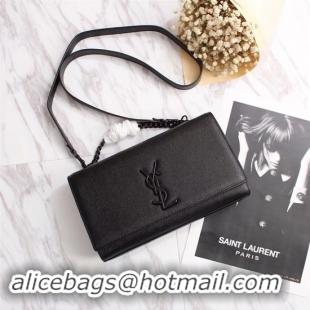 Unique Style SAINT LAURENT Monogram Kate leather tote cross-body bag 26806 black