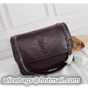 Hot Style Yves Saint Laurent Medium Niki Chain Bag 2256 Wine