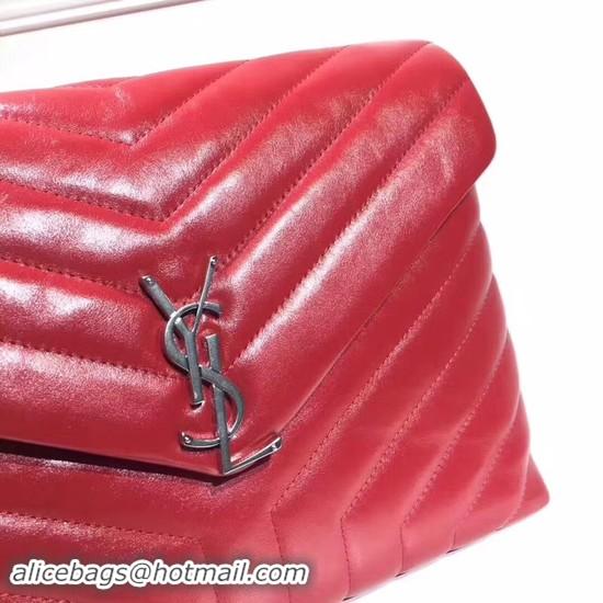 Good Looking SAINT LAURENT Loulou Monogram medium quilted leather shoulder bag 74558 red