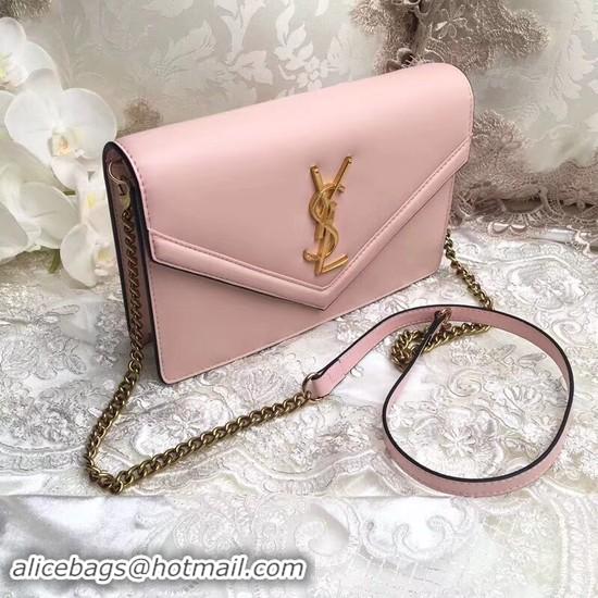 Pretty Style Yves Saint Laurent Monogramme Calf leather cross-body bag 2569 pink