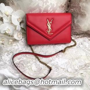 Classic Hot Yves Saint Laurent Monogramme Calf leather cross-body bag 2569 red