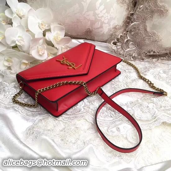 Classic Hot Yves Saint Laurent Monogramme Calf leather cross-body bag 2569 red