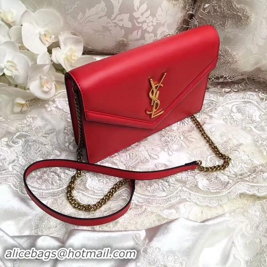 Classic Hot Yves Saint Laurent Monogramme Calf leather cross-body bag 2569 red