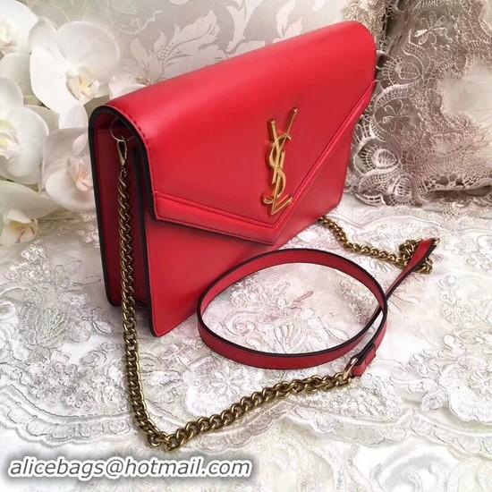 Classic Hot Yves Saint Laurent Monogramme Calf leather cross-body bag 2569 red