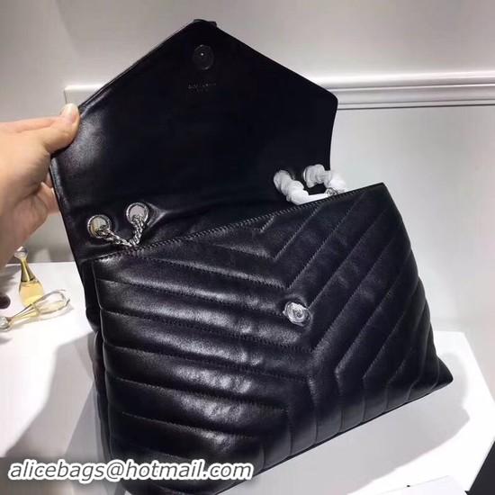 Popular Style SAINT LAURENT Loulou Monogram medium quilted leather shoulder bag 74558 black