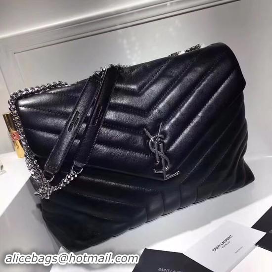 Popular Style SAINT LAURENT Loulou Monogram medium quilted leather shoulder bag 74558 black