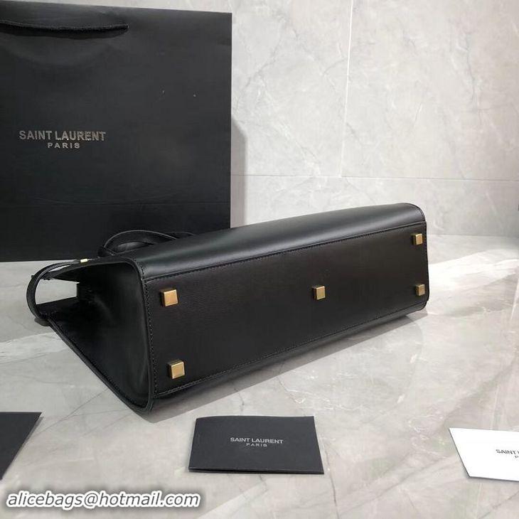 Luxury Yves Saint Laurent Top Handle Bag Original Leather Y568702 Black