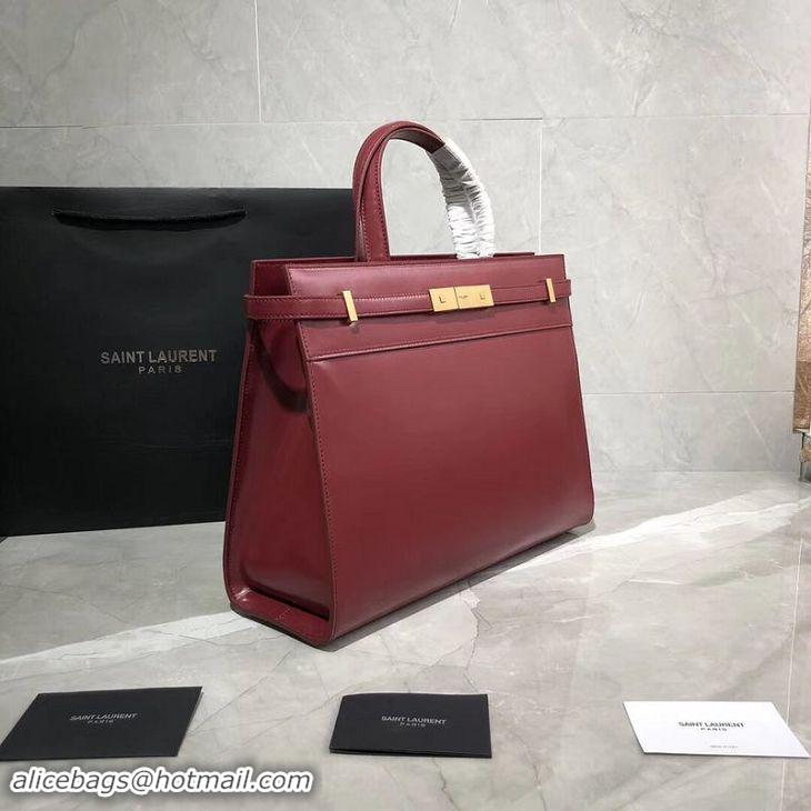 Discount Yves Saint Laurent Top Handle Bag Original Leather Y568702 Red