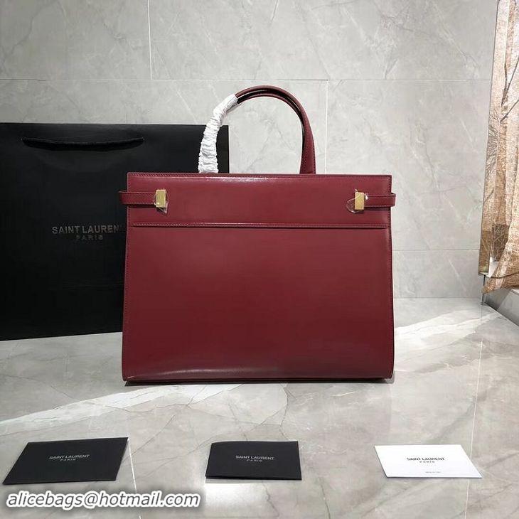 Discount Yves Saint Laurent Top Handle Bag Original Leather Y568702 Red