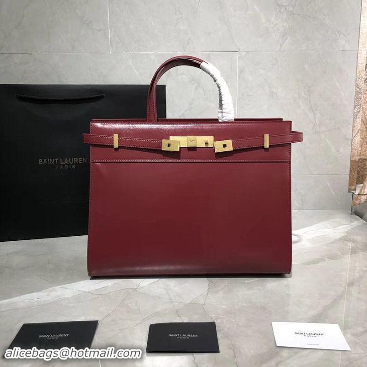 Discount Yves Saint Laurent Top Handle Bag Original Leather Y568702 Red