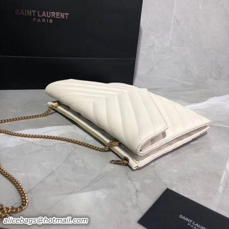 Luxury Yves Saint Laurent Shoulder Bag Original Leather Y569267 White