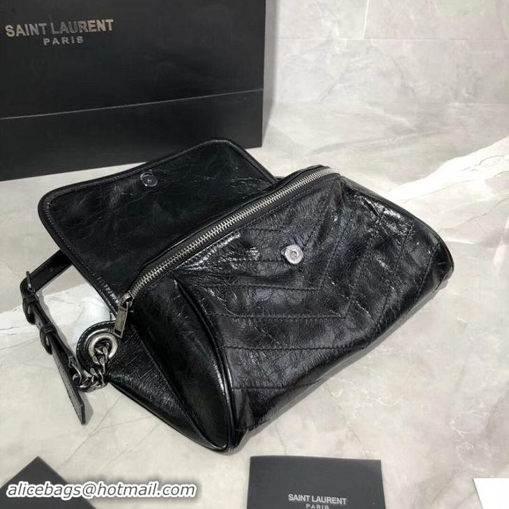 Luxury Yves Saint Laurent Niki Leather Shoulder Bag Y577124 Black