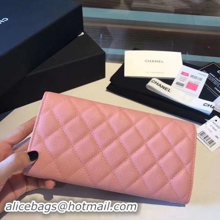 Cheap Price Chanel long flap wallet A80759 pink