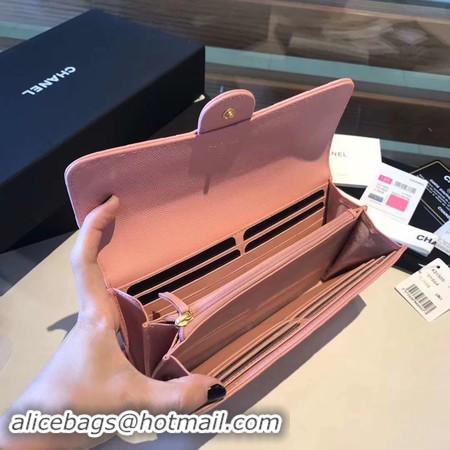 Cheap Price Chanel long flap wallet A80759 pink