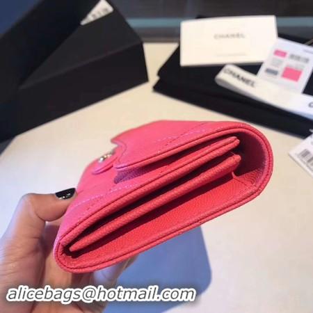 Good Quality Chanel long flap wallet A80759 Rose