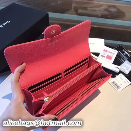 Good Quality Chanel long flap wallet A80759 Rose