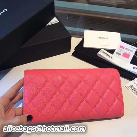 Good Quality Chanel long flap wallet A80759 Rose