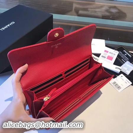 Grade Quality Chanel long flap wallet A80759 red