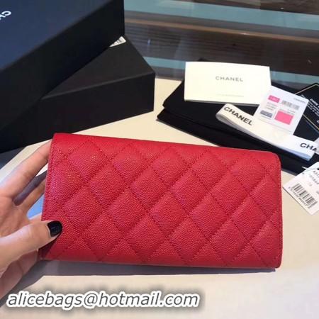 Grade Quality Chanel long flap wallet A80759 red