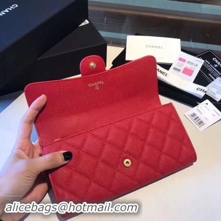 Grade Quality Chanel long flap wallet A80759 red