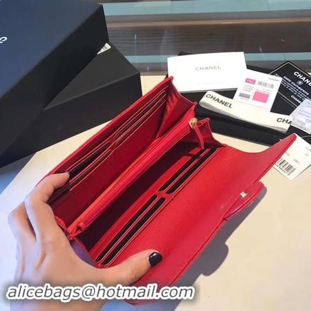 Grade Quality Chanel long flap wallet A80759 red