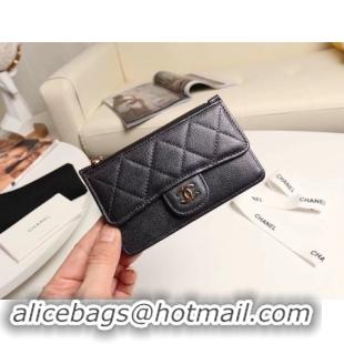 Classic Chanel classic card holder AP0374 black