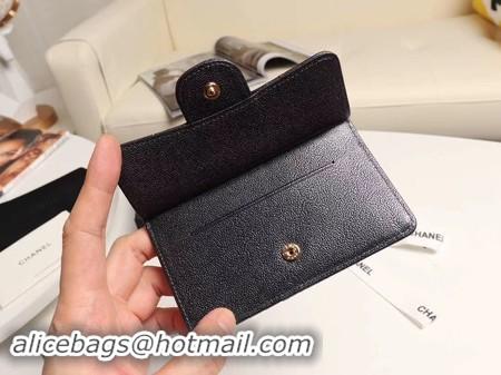 Classic Chanel classic card holder AP0374 black